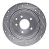 E-Line Drilled & Slotted Silver Brake Rotor, Fits Select Fits Multiple Makes/Models, Position: Rear Right - image 3