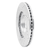 E-Line Drilled & Slotted Silver Brake Rotor, 2003-2005 Infiniti/Nissan, Position: Front Right - image 1