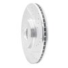 E-Line Drilled & Slotted Silver Brake Rotor, 2003-2005 Infiniti/Nissan, Position: Front Right - image 2