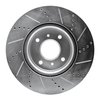 E-Line Drilled & Slotted Silver Brake Rotor, 2004-2006 Infiniti/Nissan, Position: Front Left - image 2
