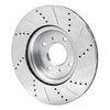 E-Line Drilled & Slotted Silver Brake Rotor, 2004-2006 Infiniti/Nissan, Position: Front Left - image 4
