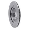 E-Line Drilled & Slotted Silver Brake Rotor, 2004-2006 Infiniti/Nissan, Position: Front Right - image 4