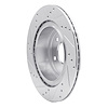 E-Line Drilled & Slotted Silver Brake Rotor, Fits Select Infiniti/Nissan, Position: Rear Right - image 1