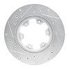 E-Line Drilled & Slotted Silver Brake Rotor, 1983-1985 Infiniti/Nissan, Position: Front Right - image 4