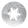 E-Line Drilled & Slotted Silver Brake Rotor, 1985-2012 Infiniti/Nissan, Position: Front Right - image 4