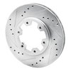 E-Line Drilled & Slotted Silver Brake Rotor, 1985-2002 Infiniti/Nissan, Position: Front Left - image 4