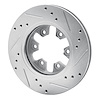 E-Line Drilled & Slotted Silver Brake Rotor, 1985-1997 Infiniti/Nissan, Position: Front Left - image 1