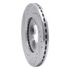 E-Line Drilled & Slotted Silver Brake Rotor, 1985-1997 Infiniti/Nissan, Position: Front Right - image 3