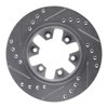 E-Line Drilled & Slotted Silver Brake Rotor, 1985-1997 Infiniti/Nissan, Position: Front Right - image 4