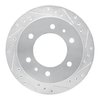 E-Line Drilled & Slotted Silver Brake Rotor, 1988-1995 Infiniti/Nissan, Position: Rear Right - image 3