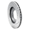 E-Line Drilled & Slotted Silver Brake Rotor, 1998-2015 Infiniti/Nissan, Position: Front Left - image 2