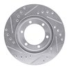 E-Line Drilled & Slotted Silver Brake Rotor, 1998-2015 Infiniti/Nissan, Position: Front Right - image 4