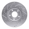 E-Line Drilled & Slotted Silver Brake Rotor, 2002-2017 Infiniti/Nissan, Position: Front Right - image 4
