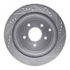 E-Line Drilled & Slotted Silver Brake Rotor, Fits Select Infiniti/Nissan, Position: Rear Left - image 3