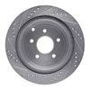 E-Line Drilled & Slotted Silver Brake Rotor, Fits Select Infiniti/Nissan, Position: Rear Right - image 3