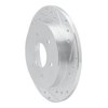 E-Line Drilled & Slotted Silver Brake Rotor, 2004-2015 Infiniti/Nissan, Position: Rear Right - image 4