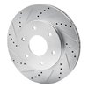 E-Line Drilled & Slotted Silver Brake Rotor, 2004-2005 Infiniti/Nissan, Position: Front Left - image 4