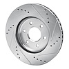 E-Line Drilled & Slotted Silver Brake Rotor, Fits Select Fits Multiple Makes/Models, Position: Front Left - image 1