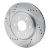 E-Line Drilled & Slotted Silver Brake Rotor, Fits Select Fits Multiple Makes/Models, Position: Front Left - image 3