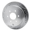 E-Line Drilled & Slotted Silver Brake Rotor, Fits Select Fits Multiple Makes/Models, Position: Rear Left - image 2