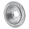 E-Line Drilled & Slotted Silver Brake Rotor, Fits Select Fits Multiple Makes/Models, Position: Rear Left - image 4