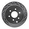 E-Line Drilled & Slotted Silver Brake Rotor, Fits Select Fits Multiple Makes/Models, Position: Rear Right - image 1