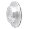 E-Line Drilled & Slotted Silver Brake Rotor, 2012-2021 Infiniti/Nissan, Position: Rear Left - image 4