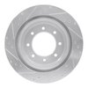 E-Line Drilled & Slotted Silver Brake Rotor, 2012-2021 Infiniti/Nissan, Position: Rear Right - image 2