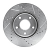 E-Line Drilled & Slotted Silver Brake Rotor, Fits Select Fits Multiple Makes/Models, Position: Front Left - image 1