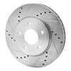 E-Line Drilled & Slotted Silver Brake Rotor, Fits Select Fits Multiple Makes/Models, Position: Front Left - image 3