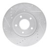 E-Line Drilled & Slotted Silver Brake Rotor, Fits Select Fits Multiple Makes/Models, Position: Front Right - image 3