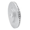 E-Line Drilled & Slotted Silver Brake Rotor, 2014-2019 Infiniti/Nissan, Position: Front Right - image 3