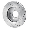 E-Line Drilled & Slotted Silver Brake Rotor, 1993-2002 Fits Multiple Makes/Models, Position: Front Left - image 1