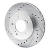 E-Line Drilled & Slotted Silver Brake Rotor, 1993-2002 Fits Multiple Makes/Models, Position: Front Left - image 3