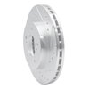 E-Line Drilled & Slotted Silver Brake Rotor, 1993-2002 Fits Multiple Makes/Models, Position: Front Right - image 2