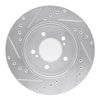 E-Line Drilled & Slotted Silver Brake Rotor, 1993-2002 Fits Multiple Makes/Models, Position: Front Right - image 3