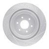 E-Line Drilled & Slotted Silver Brake Rotor, Fits Select Infiniti/Nissan, Position: Rear Left - image 2