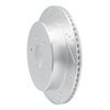 E-Line Drilled & Slotted Silver Brake Rotor, Fits Select Infiniti/Nissan, Position: Rear Left - image 3