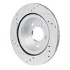 E-Line Drilled & Slotted Silver Brake Rotor, Fits Select Infiniti/Nissan, Position: Rear Right - image 4