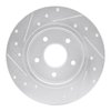 E-Line Drilled & Slotted Silver Brake Rotor, Fits Select Infiniti/Nissan, Position: Rear Right - image 2