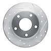 E-Line Drilled & Slotted Silver Brake Rotor, Fits Select Infiniti/Nissan, Position: Rear Right - image 1