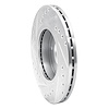 E-Line Drilled & Slotted Silver Brake Rotor, 1990-1992 Infiniti/Nissan, Position: Front Right - image 1