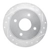 E-Line Drilled & Slotted Silver Brake Rotor, 1990-1992 Infiniti/Nissan, Position: Rear Right - image 4