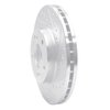 E-Line Drilled & Slotted Silver Brake Rotor, 1990-1997 Infiniti/Nissan, Position: Front Right - image 3