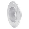 E-Line Drilled & Slotted Silver Brake Rotor, 1990-1996 Infiniti/Nissan, Position: Rear Left - image 1