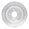 E-Line Drilled & Slotted Silver Brake Rotor, 1990-1996 Infiniti/Nissan, Position: Rear Right - image 4