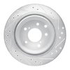 E-Line Drilled & Slotted Silver Brake Rotor, 1993-2001 Infiniti/Nissan, Position: Rear Left - image 4