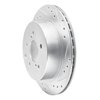 E-Line Drilled & Slotted Silver Brake Rotor, 1993-2001 Infiniti/Nissan, Position: Rear Right - image 2