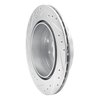 E-Line Drilled & Slotted Silver Brake Rotor, 1993-2001 Infiniti/Nissan, Position: Rear Right - image 3