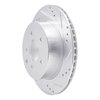 E-Line Drilled & Slotted Silver Brake Rotor, 2002-2006 Infiniti/Nissan, Position: Rear Right - image 4
